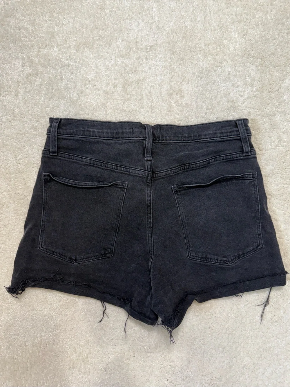 Madewell High Rise Denim Jean Shorts Lunar Wash Comfort Stretch Black Size 30 10